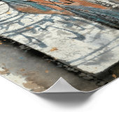 Vrouw met Floral Hairpin Poster (Hoek)