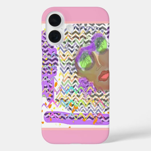 Vrouw met groene bril Case-Mate iPhone case (Achterkant)