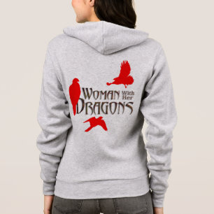 Vrouw met haar Dragons Hoodie