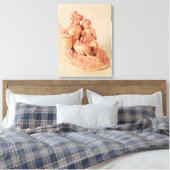 Vrouw met haar kind canvas afdruk (Insitu (Slaapkamer))