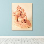 Vrouw met haar kind canvas afdruk (Insitu (Houten vloer))
