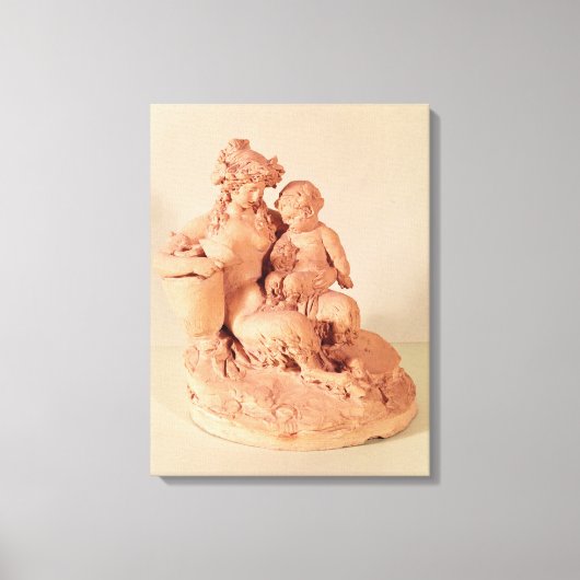 Vrouw met haar kind canvas afdruk (Voorkant)