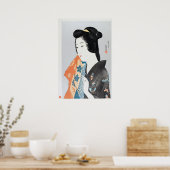 Vrouw met handdoek - Goyo Hashiguchi (192) Poster (Keuken)