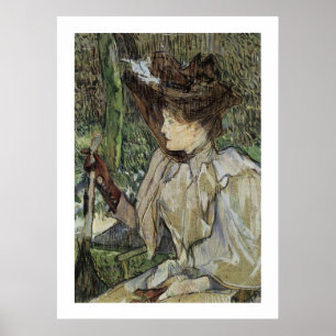 Vrouw met handschoenen (Honorine Platzer) Poster