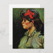 Vrouw met het Rode Koolstofportret van Vincent van (Voorkant / Achterkant)