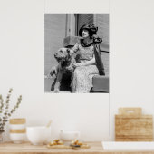 Vrouw met hond, jaren 20 poster (Keuken)