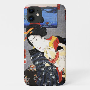 Vrouw met kat door Utagawa Kuniyoshi 歌 国 芳 iPhone 11 Hoesje