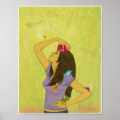 Vrouw met kikkers: 8,5 x 11 poster (Voorkant)