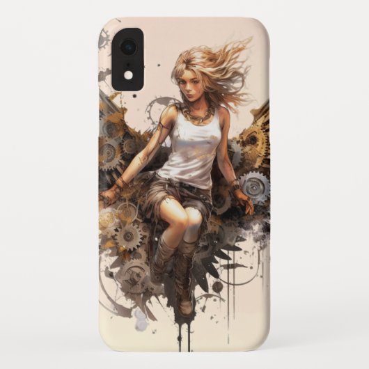 Vrouw met laarzen iPhone / iPad case (Achterkant)
