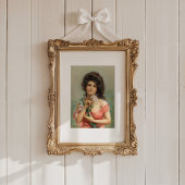 Vrouw met Lily | Louis Prang & Co. Kaart