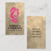 Vrouw met lippenstift visitekaartje (Voorkant / Achterkant)