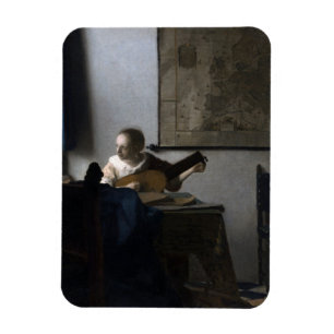 Vrouw met Lute Johannes Vermeer Magneet