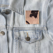 Vrouw met make-up vierkante button 5,1 cm (In situ)