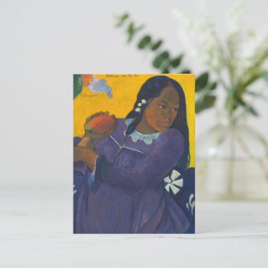 Vrouw met mango | Paul Gauguin Briefkaart (Staand voorkant)