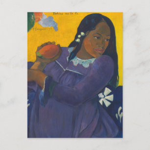 Vrouw met mango   Paul Gauguin Briefkaart