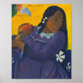 Vrouw met mango | Paul Gauguin Poster (Voorkant)