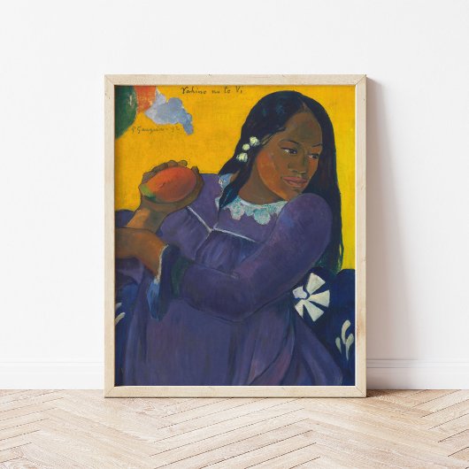 Vrouw met mango | Paul Gauguin Poster