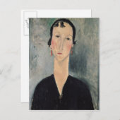 Vrouw met oorringen briefkaart (Voorkant / Achterkant)