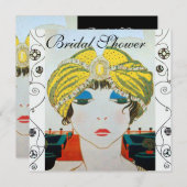 VROUW MET ORIËNTAALSE GELE TULBAND BRUIDSDIP KAART (Voorkant / Achterkant)