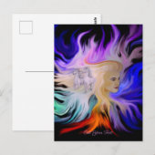 Vrouw met paard briefkaart (Voorkant / Achterkant)