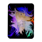 Vrouw met paard magneet (Verticaal)