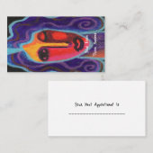 Vrouw met Paarse Haar Visitekaartje (Voorkant / Achterkant)