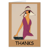 Vrouw met paarse hoed, bedankt, tekst bewerken (Voorkant)