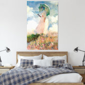 Vrouw met Parasol  Claude Monet 1886 Canvas Afdruk (Insitu (Slaapkamer))