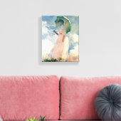 Vrouw met Parasol Claude Monet  art. 1886 Canvas Afdruk (Insitu (Woonkamer))