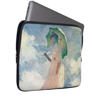 Vrouw met Parasol Claude Monet Kunst Laptop Sleeve