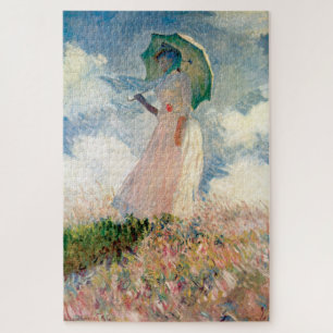Vrouw met Parasol Claude Monet Kunst Legpuzzel