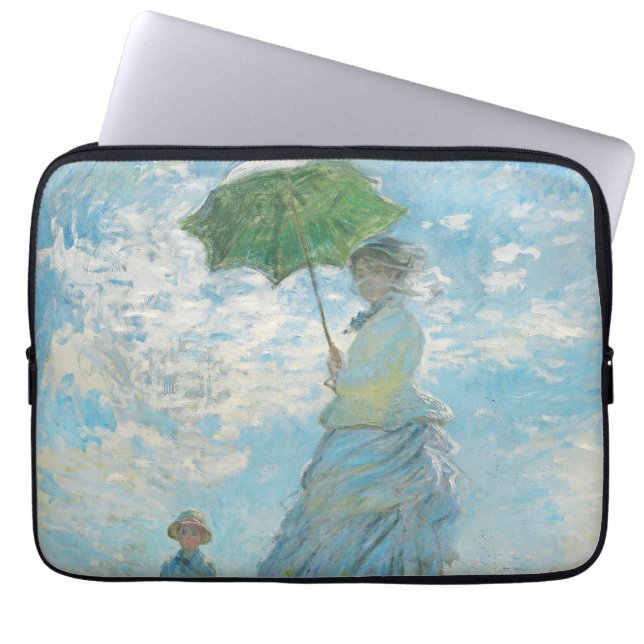 Vrouw met Parasol Claude Monet Laptop Sleeve (Voorkant)