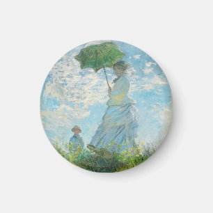 Vrouw met Parasol Claude Monet Magneet
