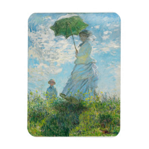 Vrouw met Parasol Claude Monet Magneet