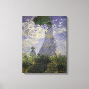 Vrouw met Parasol door Claude Monet, kunst Canvas Afdruk