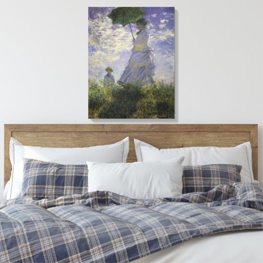 Vrouw met Parasol door Claude Monet,  kunst Canvas Afdruk (Insitu (Slaapkamer))