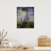 Vrouw met Parasol door Claude Monet,  kunst Poster (Keuken)