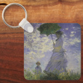 Vrouw met Parasol door Claude Monet, kunst Sleutelhanger (Voorkant)
