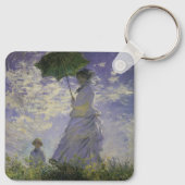 Vrouw met Parasol door Claude Monet, kunst Sleutelhanger (Achterkant)
