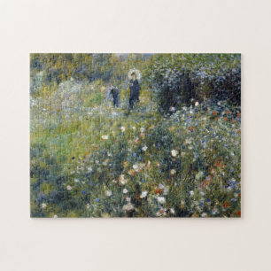 Vrouw met Parasol in een tuin door Renoir Legpuzzel