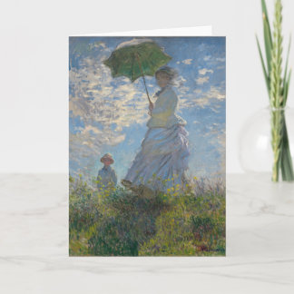 Vrouw met Parasol - Madame Monet en haar zoon Bedankkaart