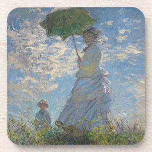 Vrouw met Parasol - Madame Monet en haar zoon Bier Onderzetter