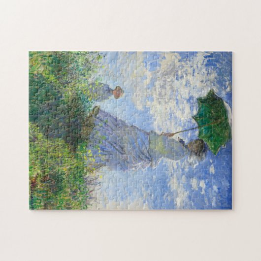 Vrouw met Parasol, Madame Monet en haar zoon Legpuzzel (Horizontaal)