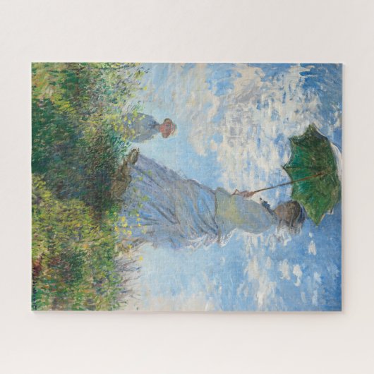 Vrouw met Parasol, Madame Monet en haar zoon Legpuzzel (Horizontaal)
