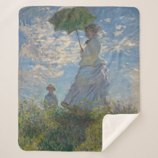 Vrouw met Parasol - Madame Monet en haar zoon Sherpa Deken