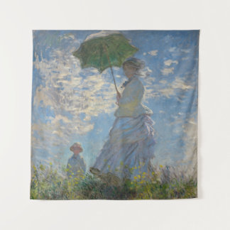Vrouw met Parasol - Madame Monet en haar zoon Wandkleed