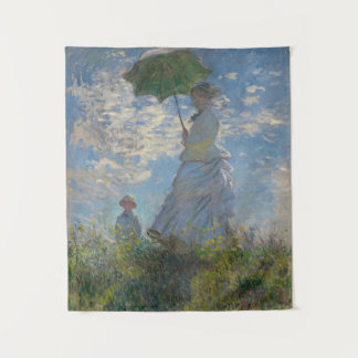 Vrouw met Parasol - Madame Monet en haar zoon Wandkleed