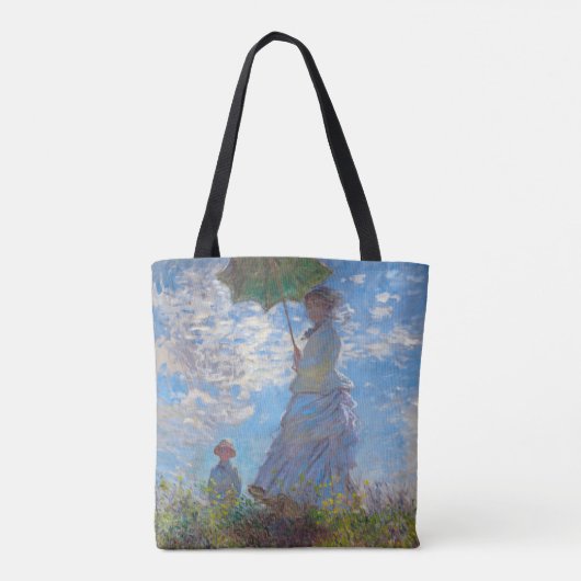 Vrouw met Parasol, Monet Draagtas (Achterkant)