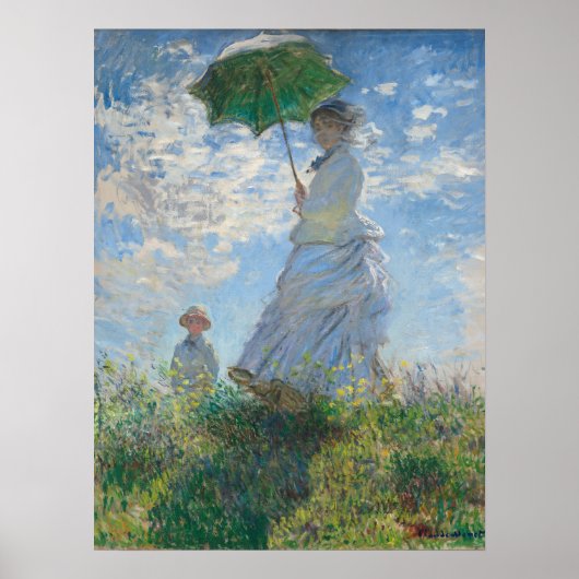 Vrouw met parasol poster (Voorkant)