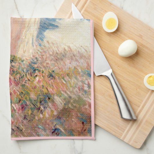 Vrouw met Parasol Promenade Monet Theedoek (Quarter Fold)